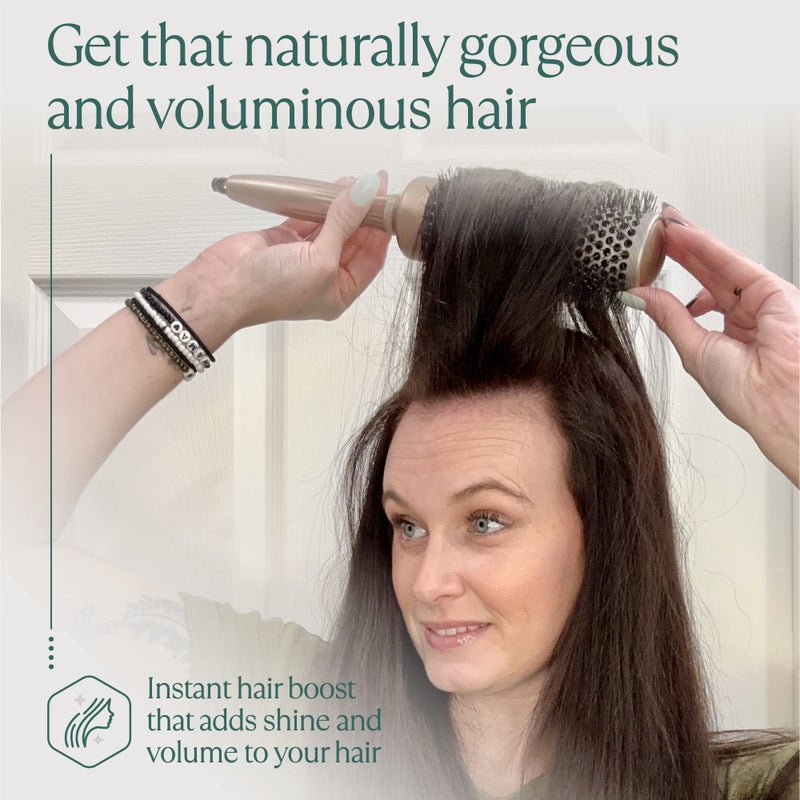 Osensia Round Brush for Blow Drying 1.3 Inch, Vented Hairbrush for Styling, Salon Blowouts, All Hair Types, Ionic, Ceramic, Builds Hair Volume, Reduces Frizz - Image 3